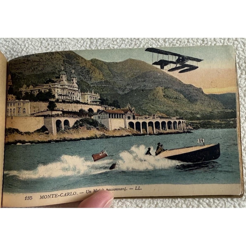 1920's Monte Carlo Monaco Color Post Card Book Of 20